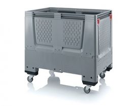 Foldable palletbox 120x80x114cm, 4 wheels capacity 700 liters, NORAH Plastics