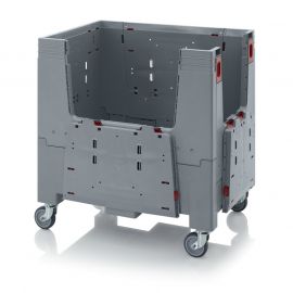 Folding pallet box 80x60x93cm, 4 wheels, capacity 250 liters, NORAH Plastics