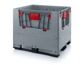 Foldable Bulk Palletbox, 900 liters, Hinged flaps, NORAH Plastics