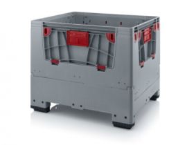 Foldable palletbox 120x100x100cm, 4 legs, capacity 900 liters, NORAH Plastics