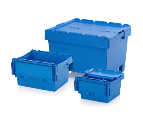 Attached lid bins