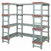 Storage racks and container trolleys