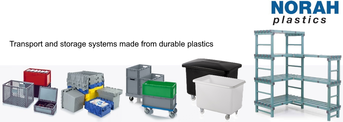 Transport and storage systems made from durable plastics